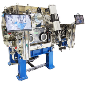 Glove box with lead shielding for decommissioning.